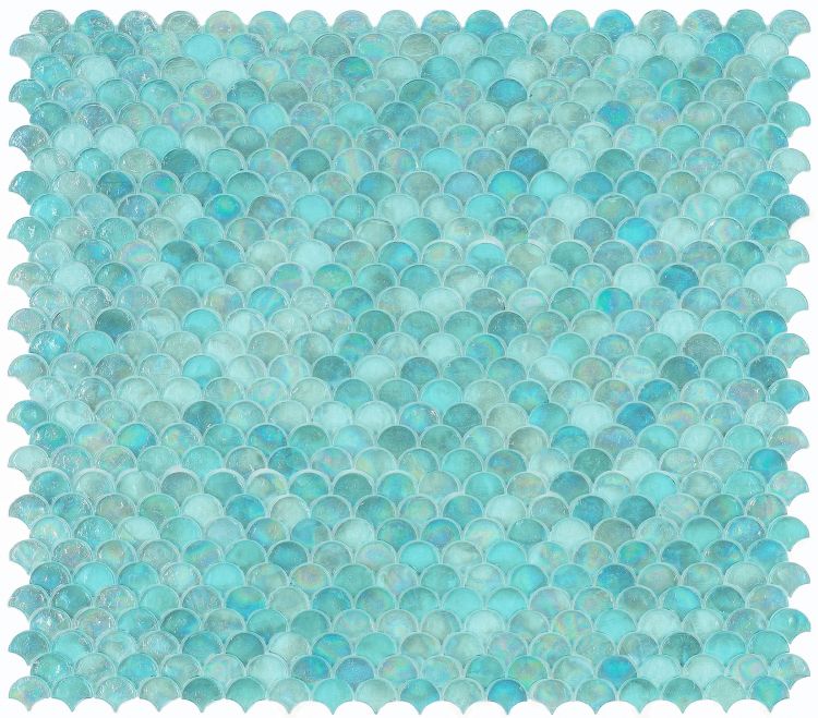 Malibu Turquoise Scale 11.5 x 12.25
